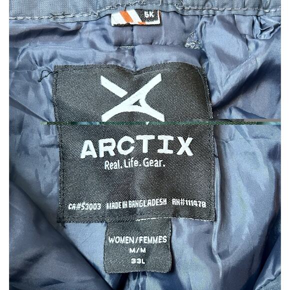 Arctix Woman’s Snow Sports Insulated Cargo Pants M8-10 (33 Inseam) -Charcoal NWT - Picture 10 of 12